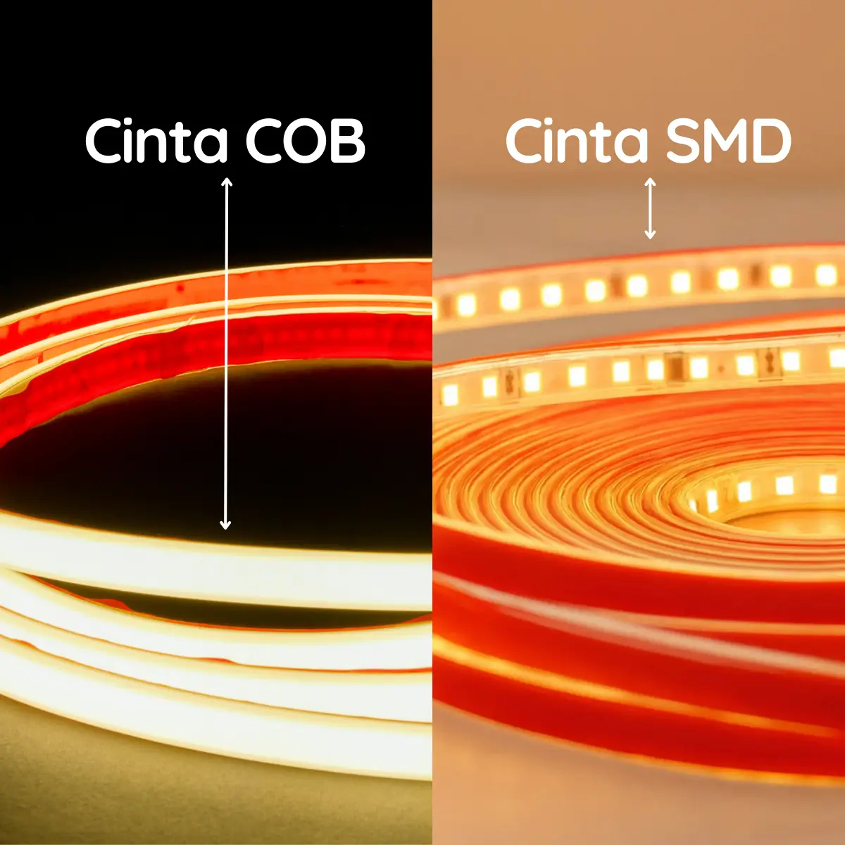 Cinta LED COB 110V 10W Luz Continua sin Puntos x 10 Metros