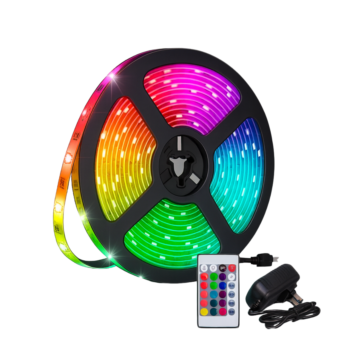 Cinta Led RGB (MULTICOLOR) CON FUENTE Y CONTROL