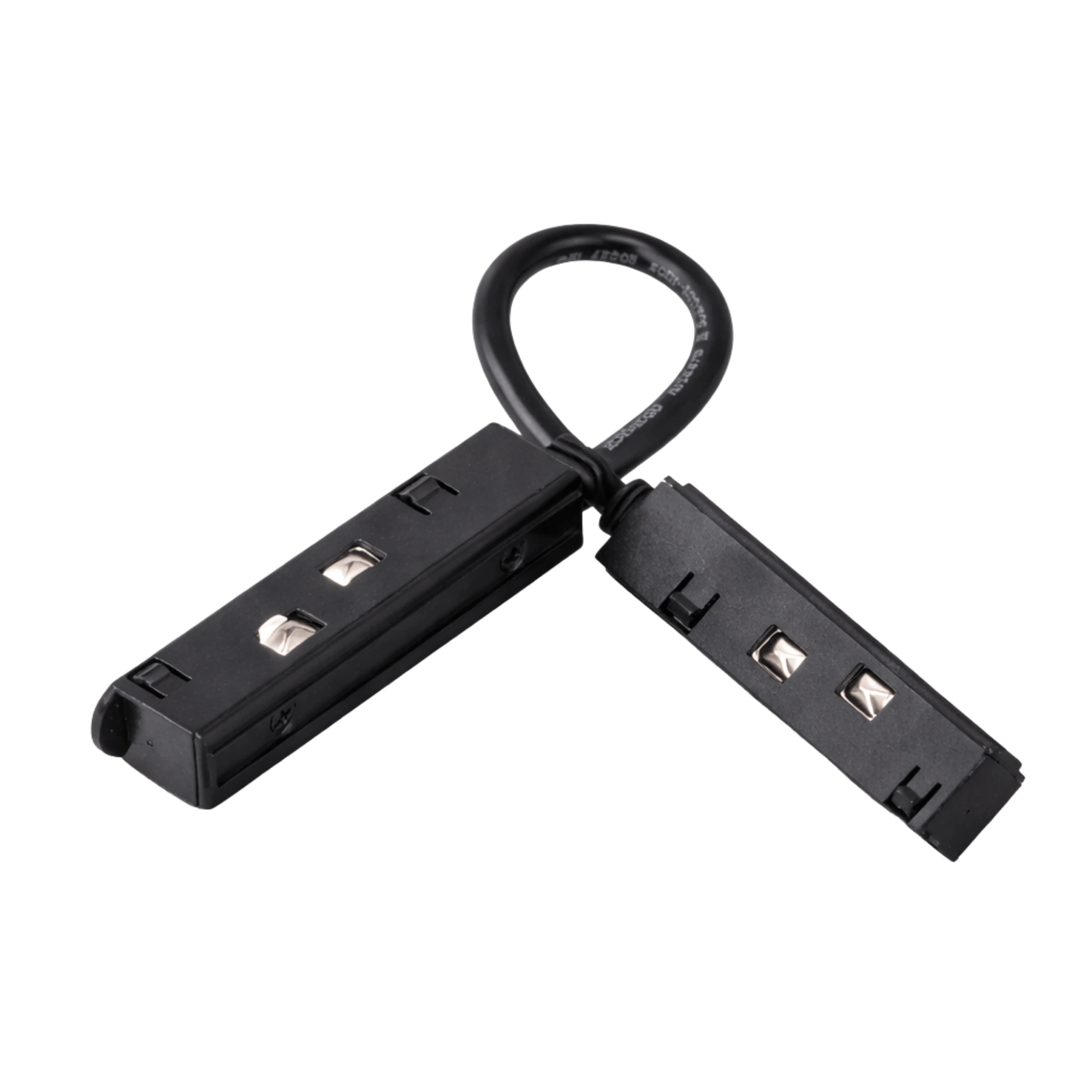 Conector para Riel Magnético LED 48V Flexible en L Negro