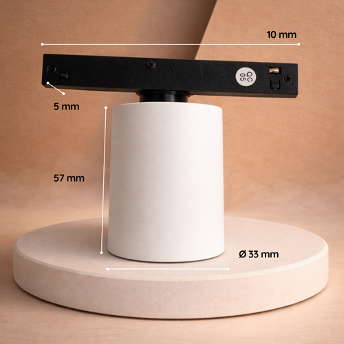 Spot LED Magnético Cilindro Mini 5mm 5W Blanco 3000K 24V