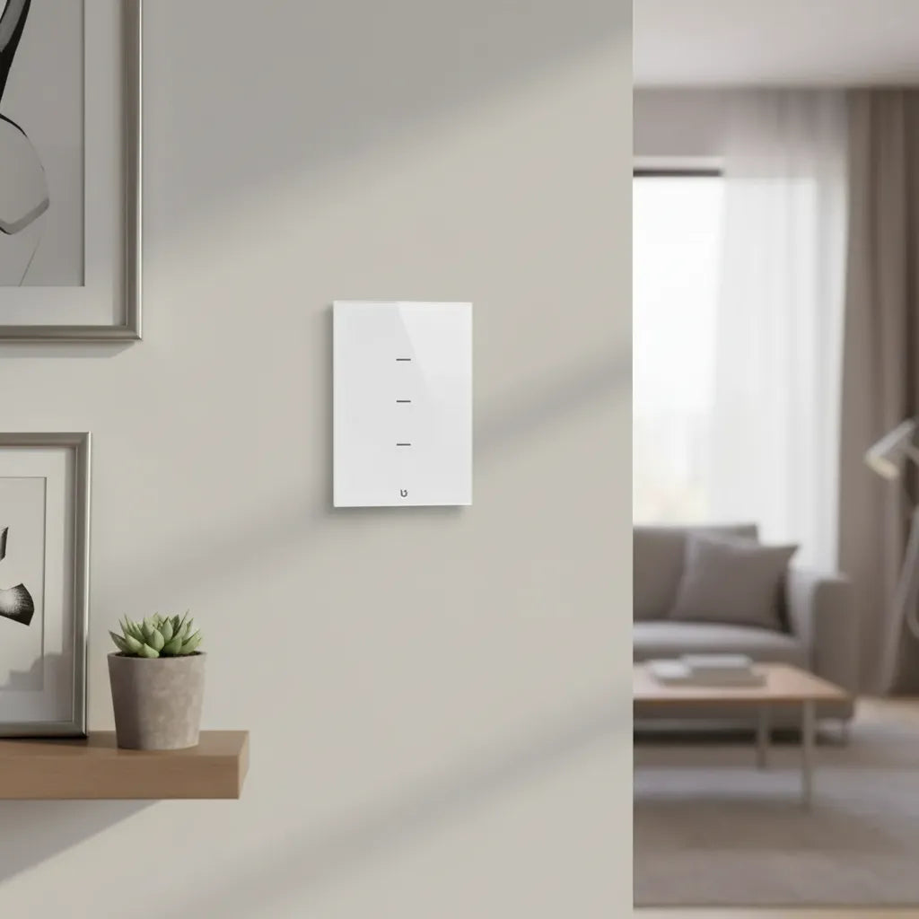 Interruptor Inteligente WiFi Táctil Triple Blanco 3 Circuitos Alexa Google