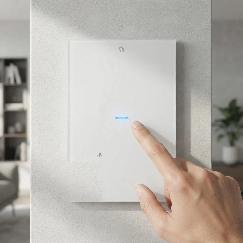 Interruptor Inteligente WiFi Táctil Sencillo Blanco 125V Alexa Google Home