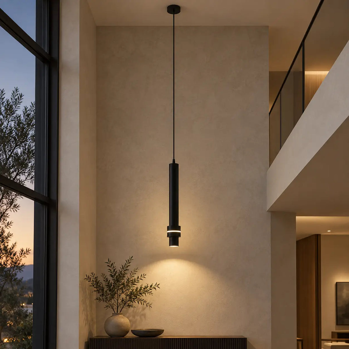 Lámpara Colgante Flauta Borde de Luz LED 3500K