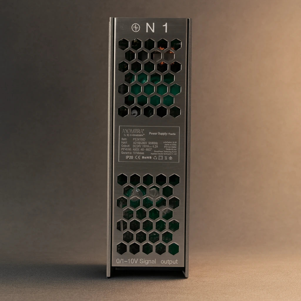 Fuente Slim Dimer 24V 4.2A IP20 – Fuente de poder para tiras LED de alta eficiencia ASOMBRA