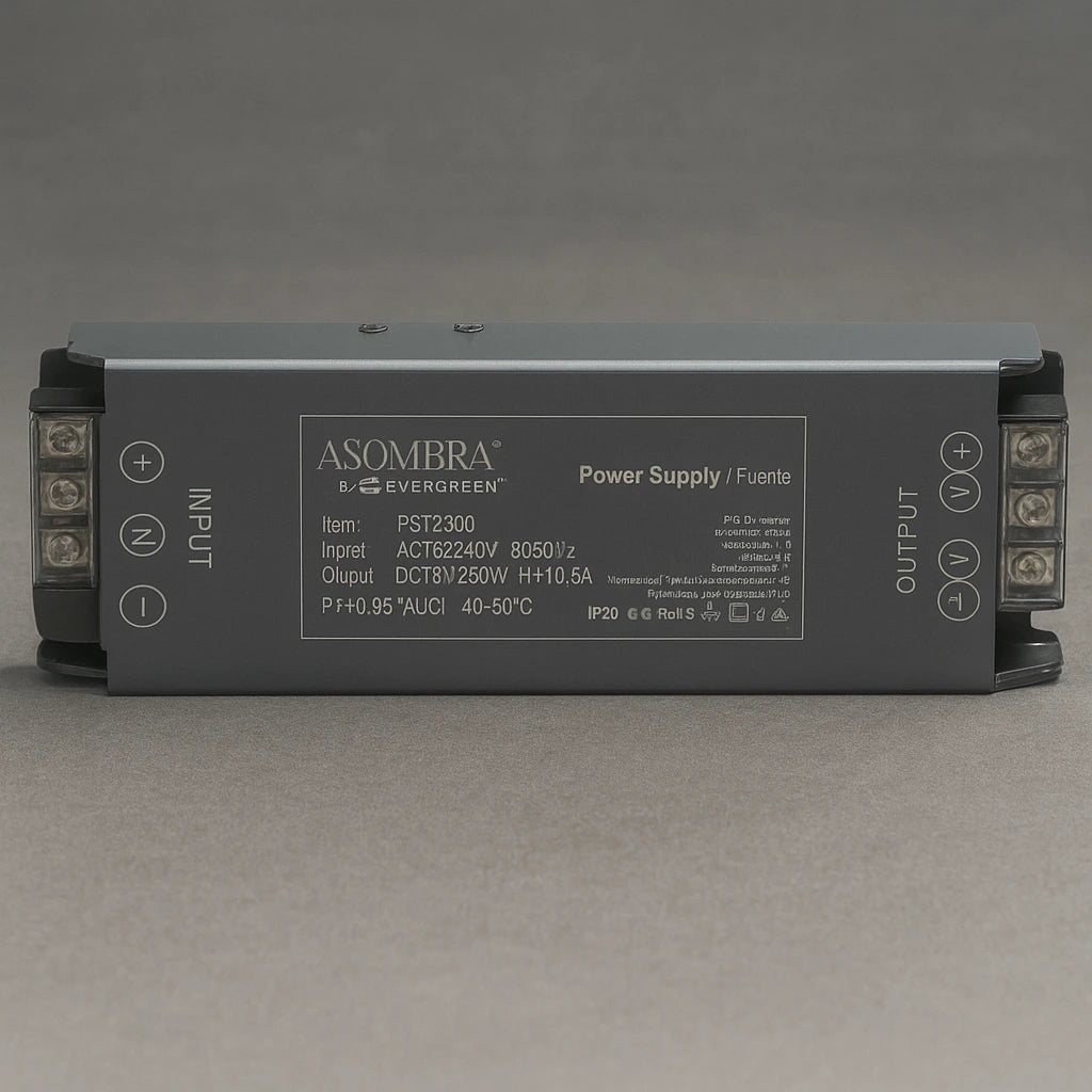 Fuente Slim 24V 8.3A IP20 – Fuente de alimentación LED para alto consumo ASOMBRA