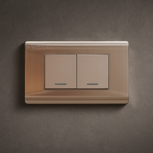 Interruptor Doble Acero Inoxidable Carpinter Q3