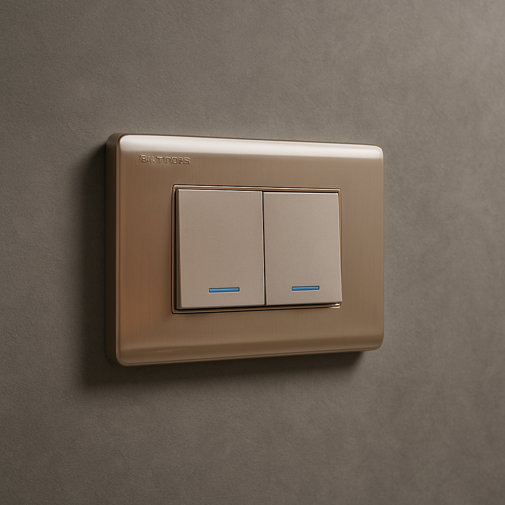 Interruptor Doble Acero Inoxidable Carpinter Q3