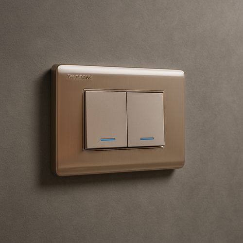 Interruptor Doble Acero Inoxidable Carpinter Q3