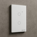 Interruptor Inteligente WiFi Táctil Doble Blanco 125V Alexa Google Home