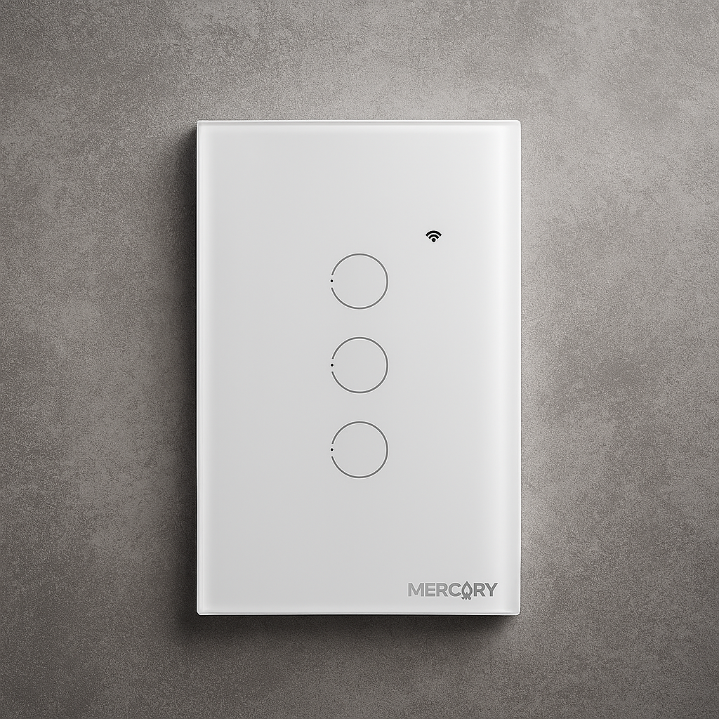 Interruptor wifi inteligente Triple Blanco
