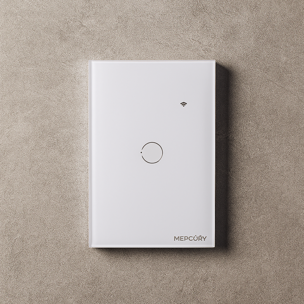 Interruptor wifi inteligente sencillo Blanco