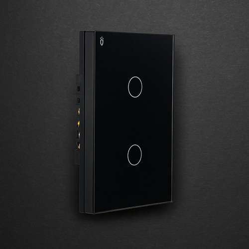 Interruptor wifi inteligente Doble Negro