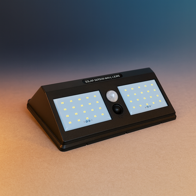 Lámpara Solar LED Exterior 8W 40 LEDs IP66 con Sensor de Movimiento
