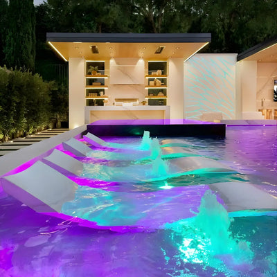 Luminaria LED Sumergible para Piscina RGB Sobreponer 16 Colores IP68 12W 24W