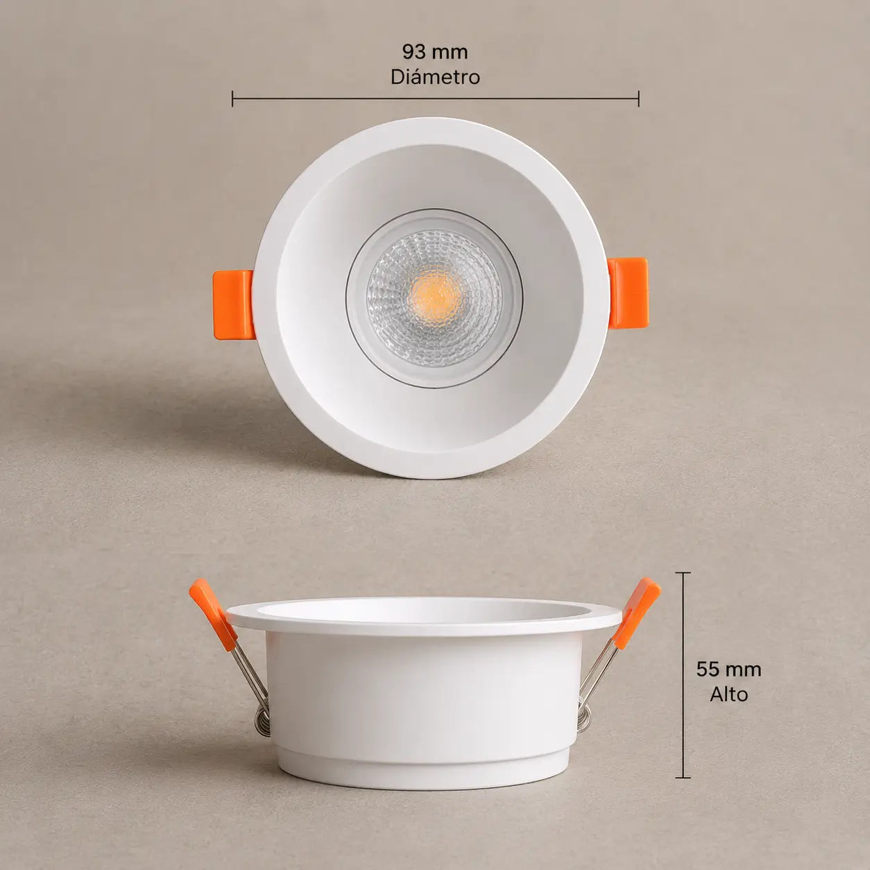 Ojo de Buey LED Recesado Blanco GU10 con Bombillo y Socket