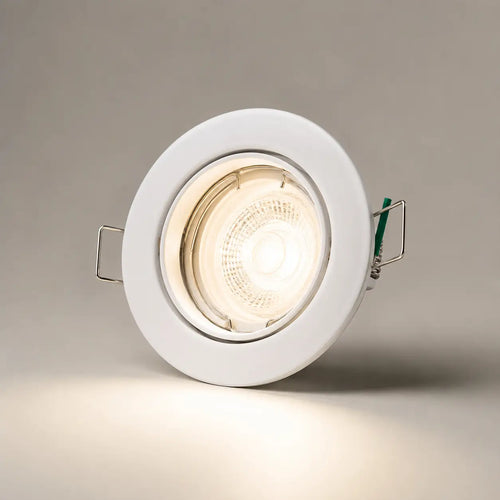 Ojo de Buey LED Tipo Español Empotrable Orientable GU10 Blanco o Negro