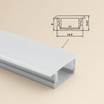 Perfil de Aluminio para Cinta LED Incrustar 1708 17x8mm x 3 Metros