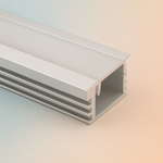 Perfil de Aluminio para Cinta LED 1612A Incrustar x 3 Metros