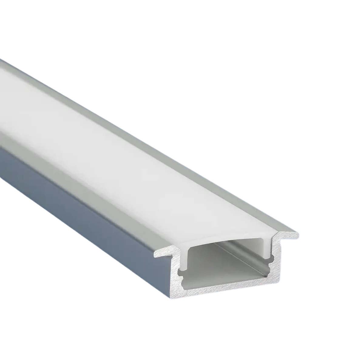 Perfil de Aluminio para Cinta LED 1707A Plano Incrustar x 3 Metros