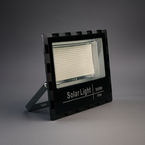 Reflector LED con panel Solar y Control