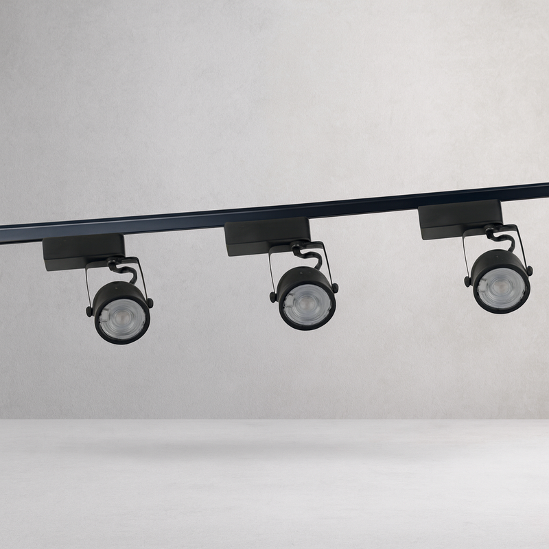 Kit Riel LED 1m con 3 Spots GU10 6W 110V Dirigibles
