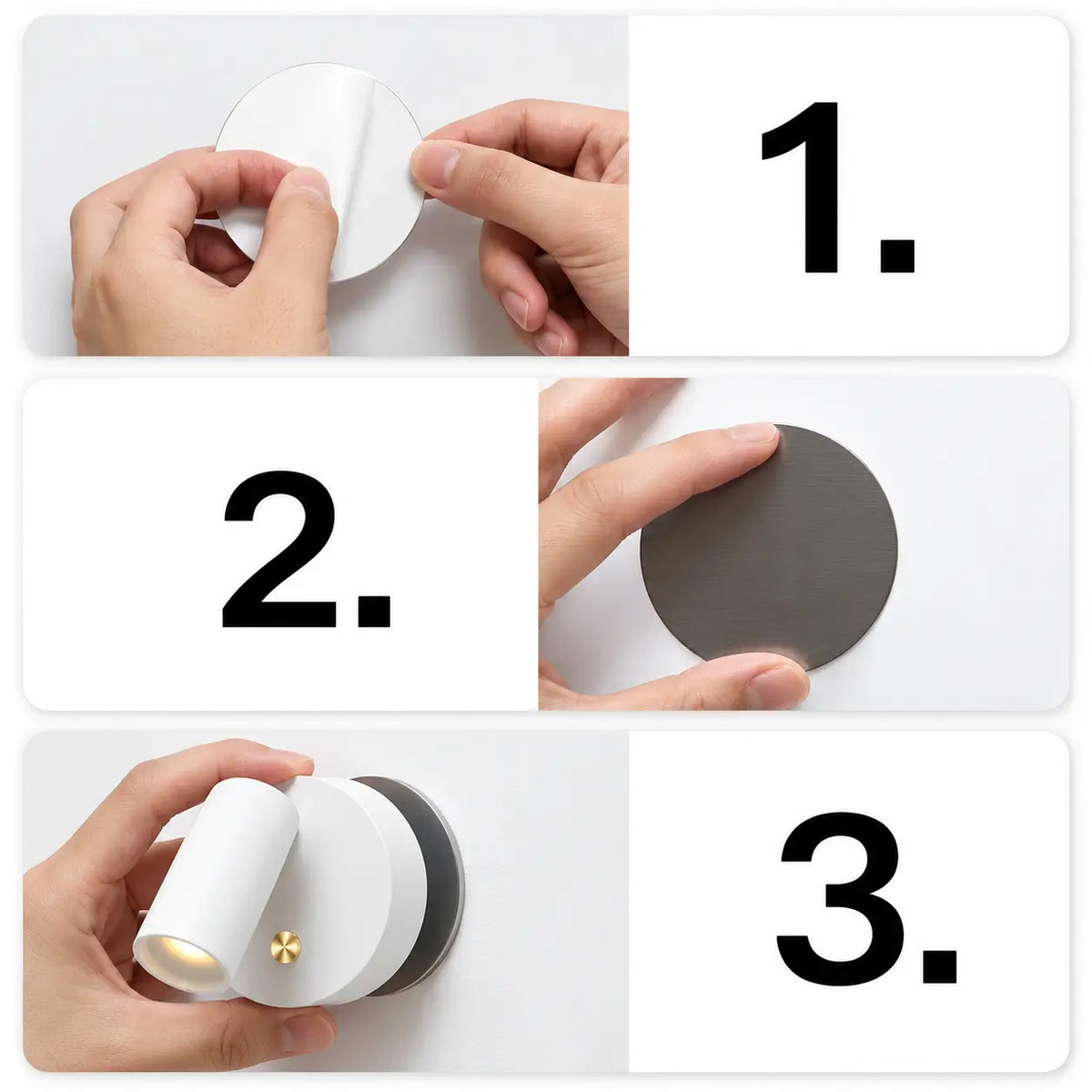 Spot LED Mini Recargable de Pared 3W Dimerizable