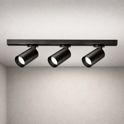 Kit Riel LED 1m con 3 Spots 10W 110V Negro o Blanco