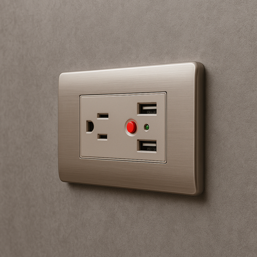 Toma corriente doble + USB Carpinter