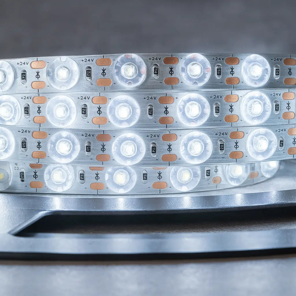 Cinta LED tipo lupa 11 mm de alta potencia X10M (24V, 24W) luz fria