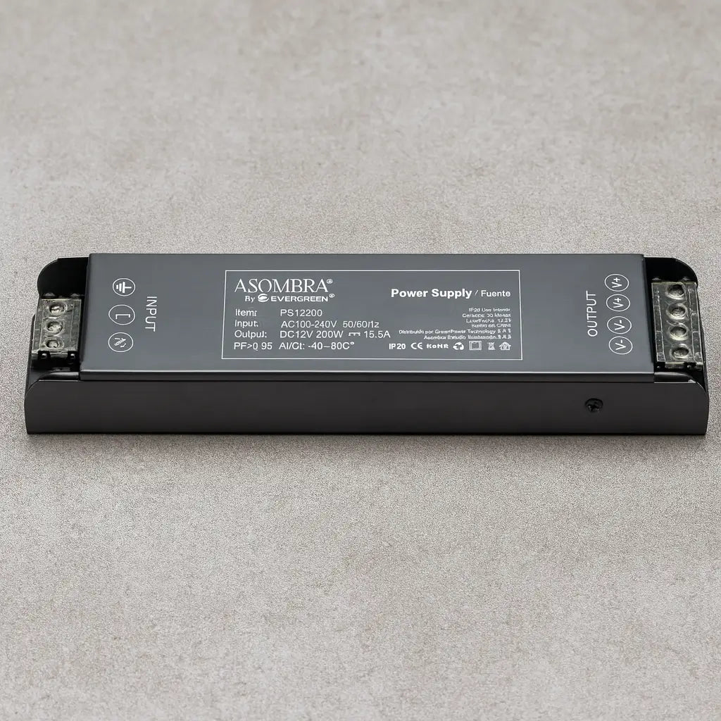 Fuente para Cintas LED de 12V 33.3A de Alto Rendimiento ASOMBRA