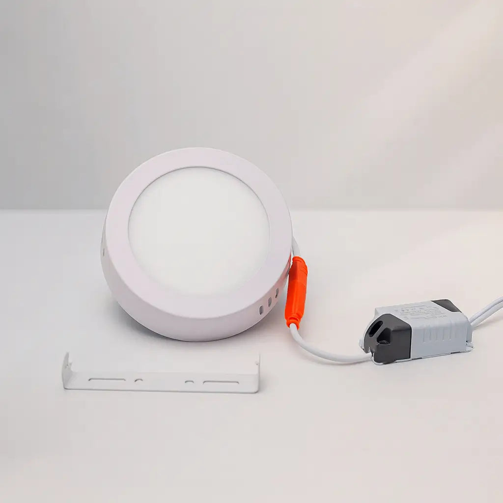 Panel iluminacion LED Redondo Sobreponer sencilla sin necesidad de perforar o modificar el techo