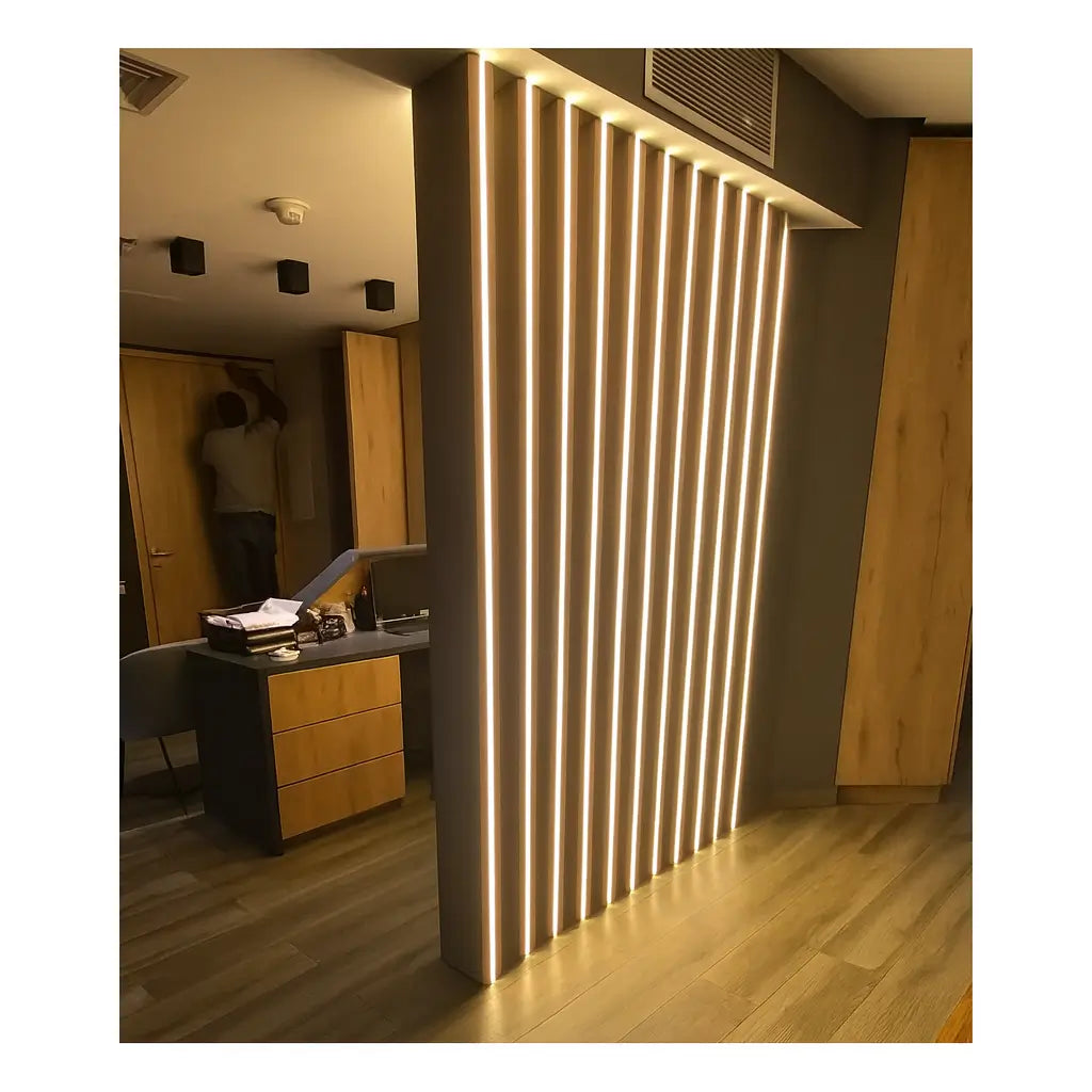 Perfil de aluminio para cinta LED 1612A de incrustar en techos, muebles y vitrinas
