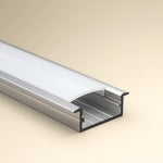 Perfil Aluminio Cinta LED Piso Incrustar 2111 21x11mm x 3m
