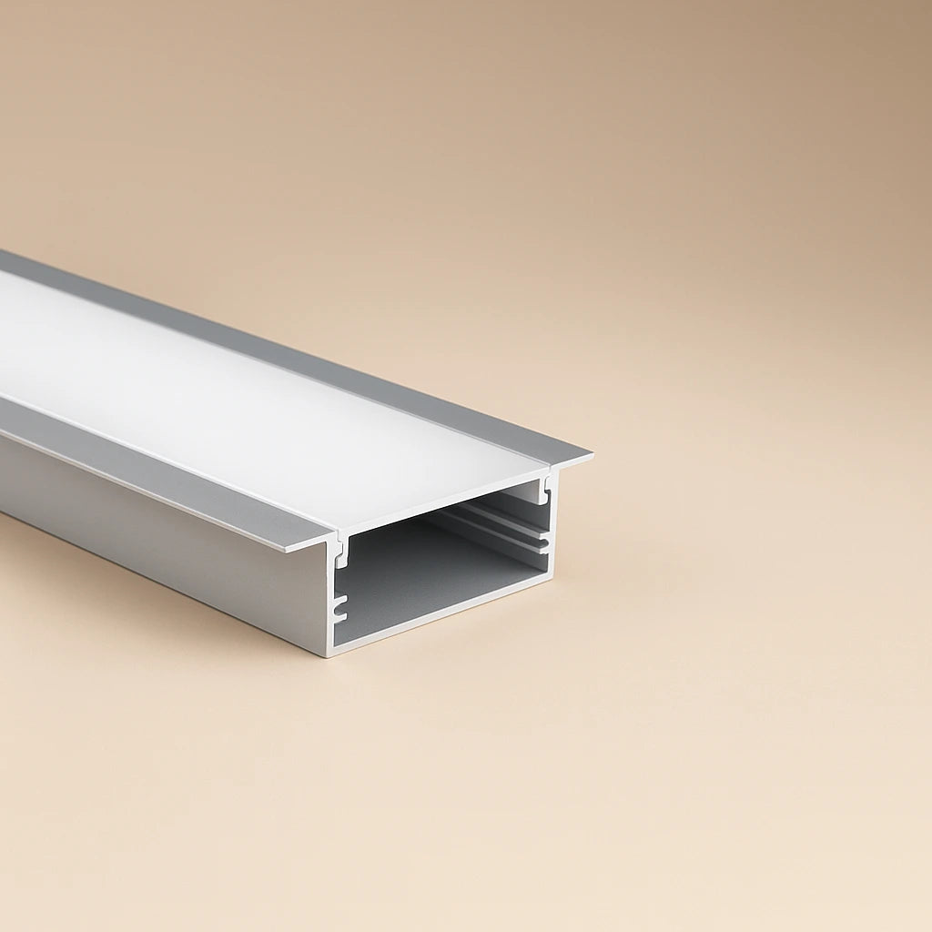 Perfil cinta LED incrustar difusor OPAL (5cm x 2cm) x 3 metros