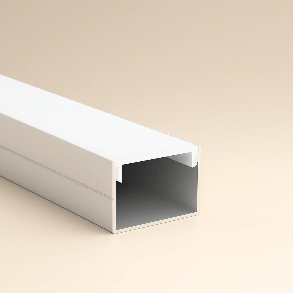 Perfil para cinta LED sobreponer difusor OPAL (2.5cm x 1.5cm) x 3 metros aluminio