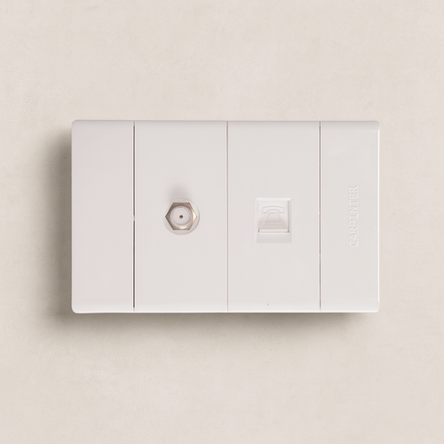 Toma Coaxial + tv  Blanco Carpinter A11